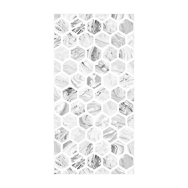 moderne tæppe Marble Hexagons In Greyscales