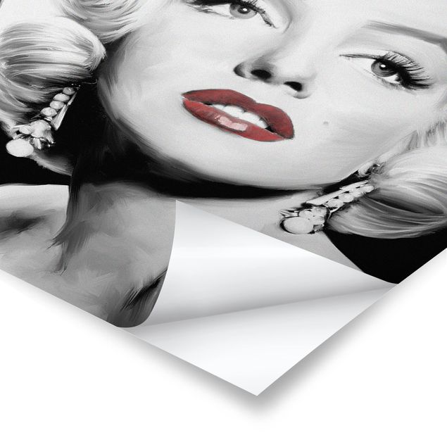 Plakater Marilyn With Earrings