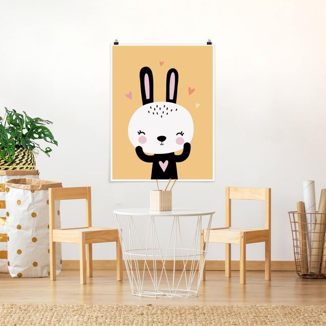 Plakater dyr The Happiest Rabbit