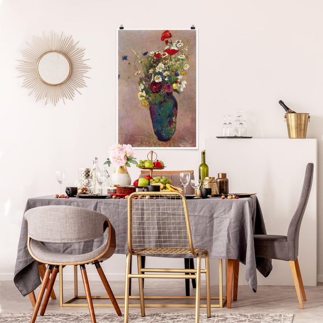 Kunst stilarter Odilon Redon - Flower Vase with Poppies