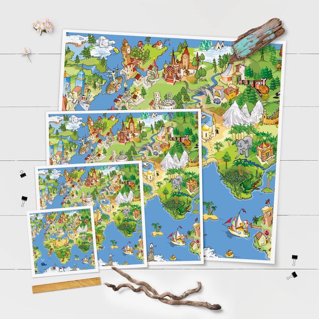 Plakater Great and Funny Worldmap