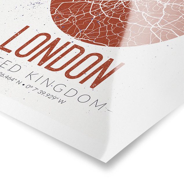 Billeder rød City Map London - Retro