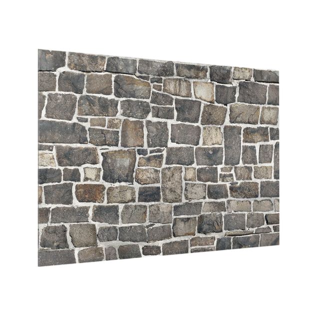 Stænkplader glas stenlook Crushed Stone Wallpaper Stone Wall
