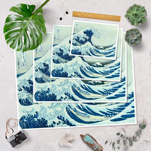 Plakater strande Katsushika Hokusai - The Great Wave At Kanagawa