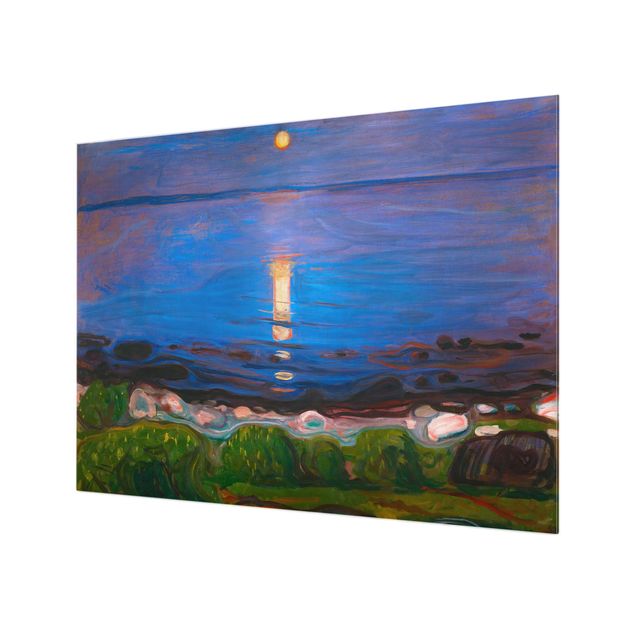 Stænkplader glas Edvard Munch - Summer Night On The Sea Beach