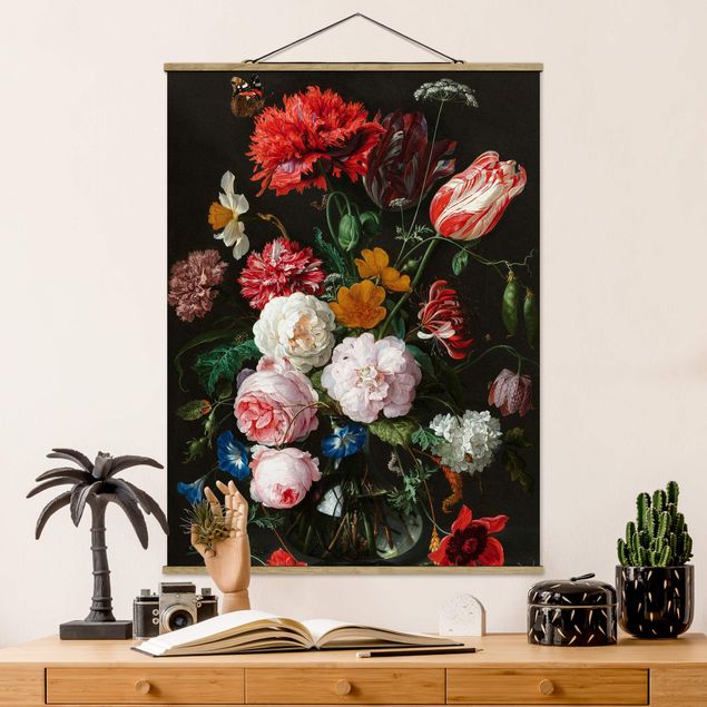 køkken dekorationer Jan Davidsz De Heem - Still Life With Flowers In A Glass Vase