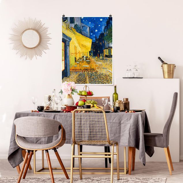 Kunst stilarter pointillisme Vincent van Gogh - Café Terrace at Night