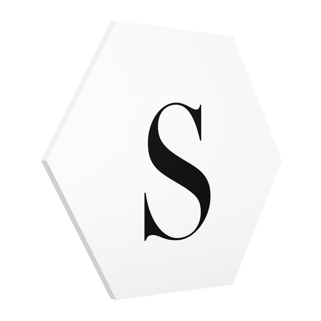 Billeder moderne Letter Serif White S