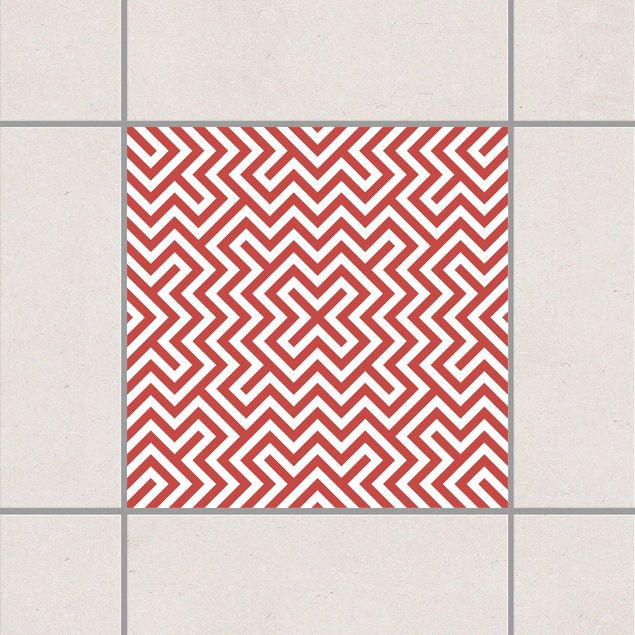 køkken dekorationer Geometric stripe pattern Red