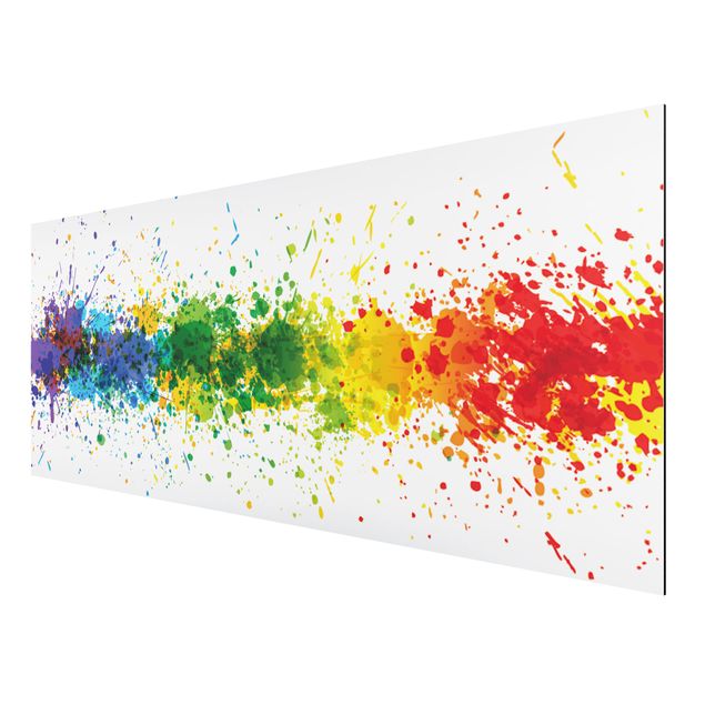 Billeder abstrakt Rainbow Splatter