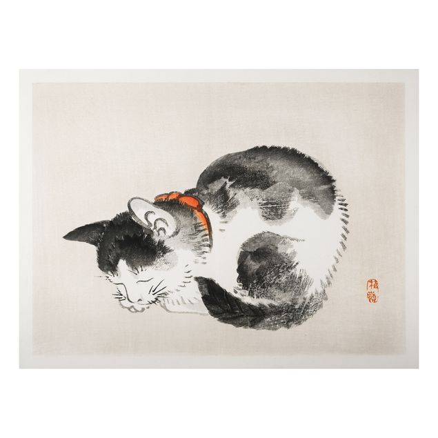 Billeder katte Asian Vintage Drawing Sleeping Cat
