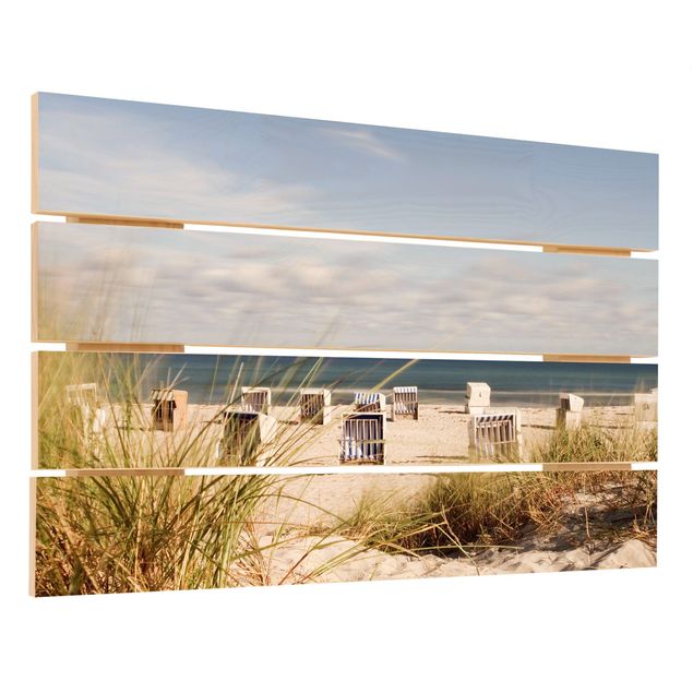 Prints på træ Baltic Sea And Beach Baskets