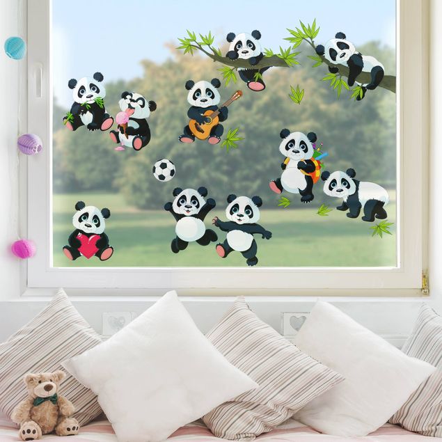 Vinduesklistermærker dyr Panda Bear Mega Set