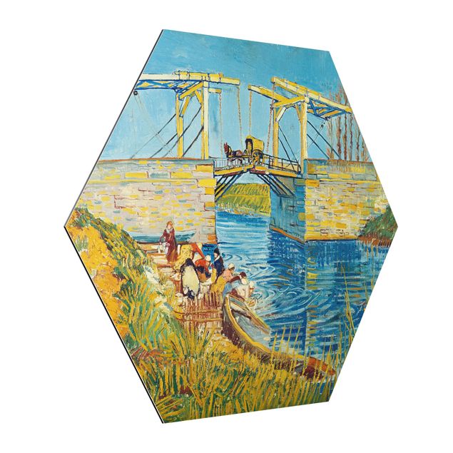 Kunst stilarter post impressionisme Vincent van Gogh - The Drawbridge at Arles with a Group of Washerwomen