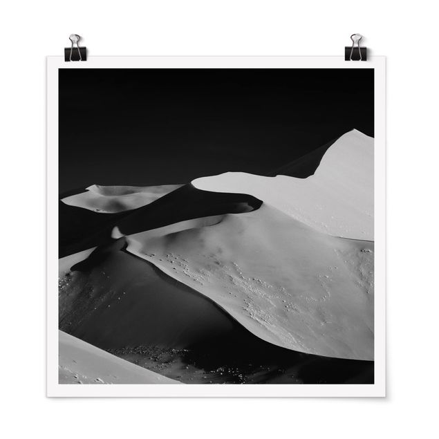 Plakater sort og hvid Desert - Abstract Dunes
