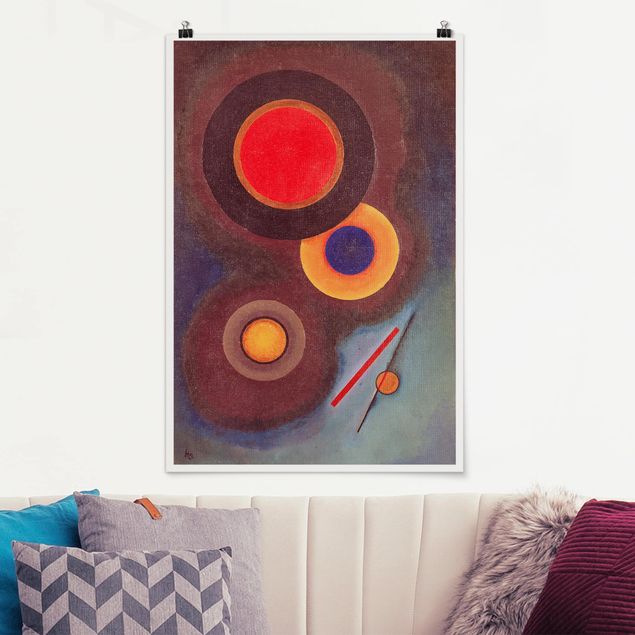 Kunst stilarter ekspressionisme Wassily Kandinsky - Circles And Lines
