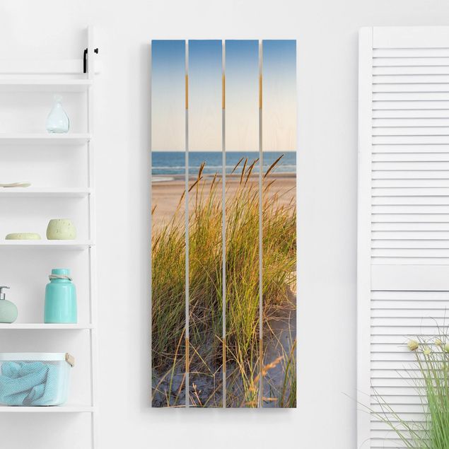 Prints på træ landskaber Beach Dune At The Sea