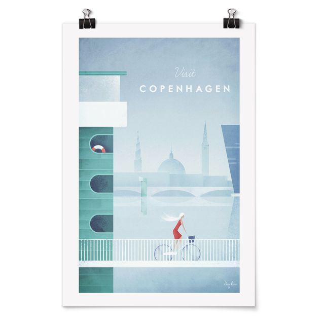 Plakater kunsttryk Travel Poster - Copenhagen