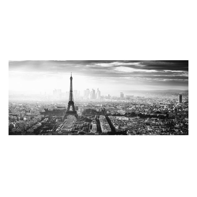 Billeder Paris The Eiffel Tower From Above Black And White