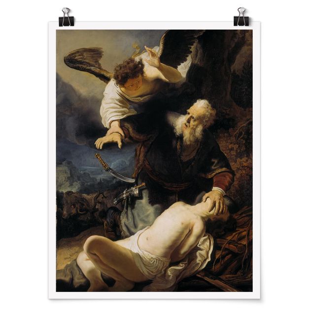Billeder barok Rembrandt van Rijn - The Angel prevents the Sacrifice of Isaac