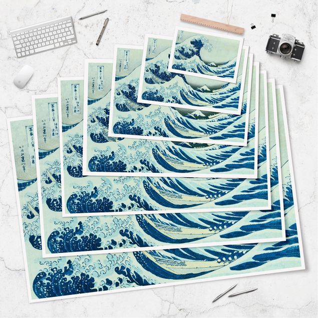 Plakater strande Katsushika Hokusai - The Great Wave At Kanagawa