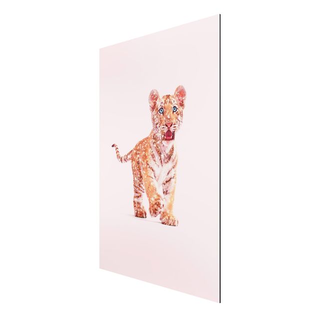 Billeder kunsttryk Tiger With Glitter