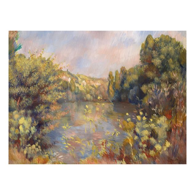 Stænkplader glas Auguste Renoir - Landscape With Lake