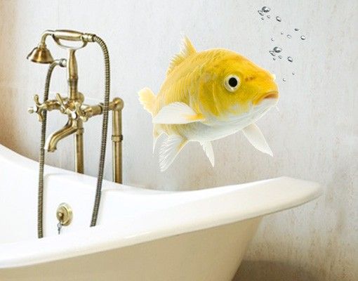 Wallstickers fisk No.131 Yellow Goldy