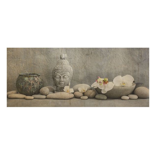 Billeder Andrea Haase Zen Buddha With White Orchids