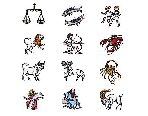 Wallstickers stjerner No.155 Signs of the Zodiac