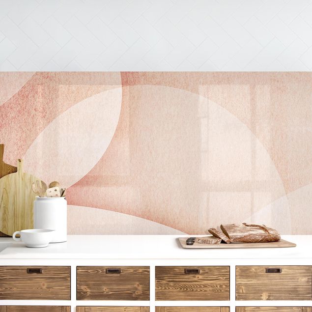 køkken dekorationer Abstract Graphics In Peach-Colour