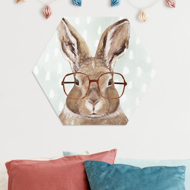 Billeder moderne Animals With Glasses - Rabbit