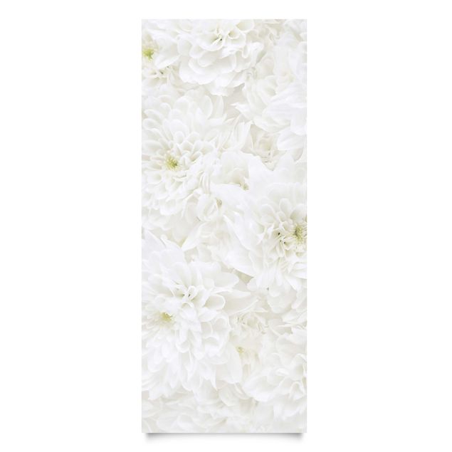 Selvklæbende folier matt Dahlia Sea Of Flowers White