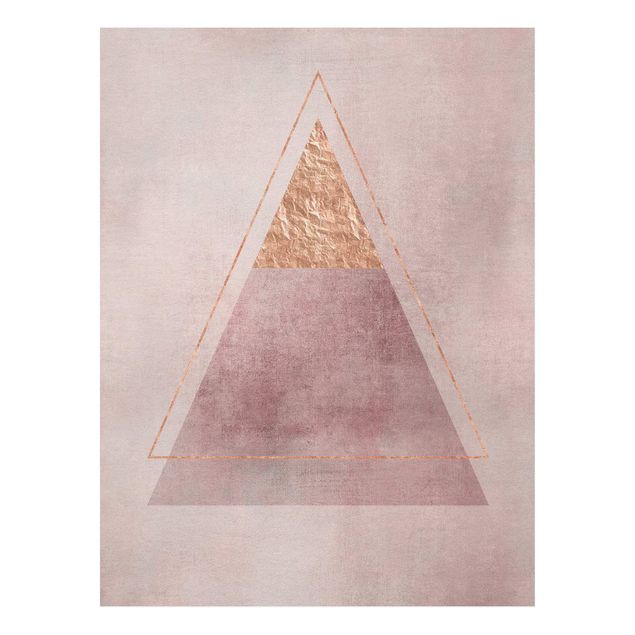 Billeder kunsttryk Geometry In Pink And Gold II