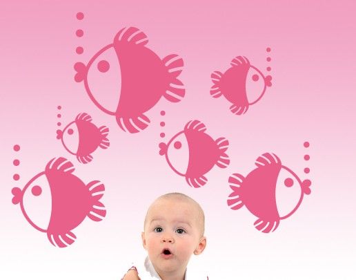 Børneværelse deco No.UL433 baby fish Set