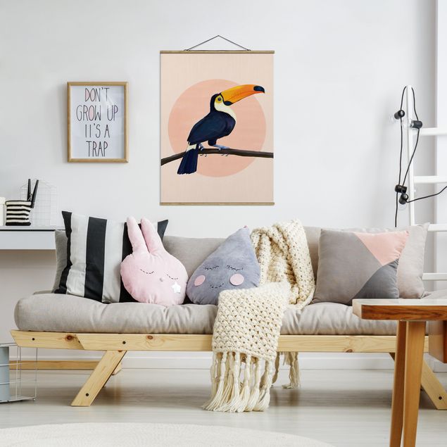 Billeder moderne Illustration Bird Toucan Painting Pastel