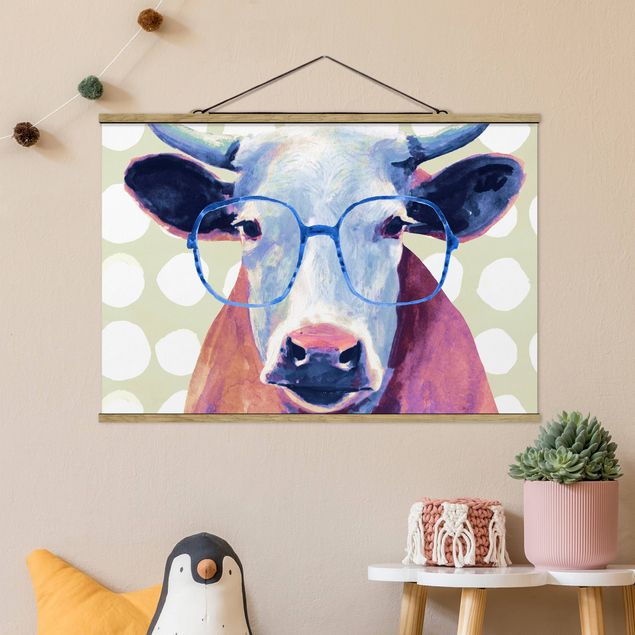 Børneværelse deco Animals With Glasses - Cow