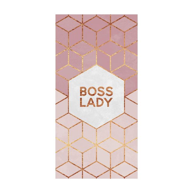 Tæpper abstract Boss Lady Hexagons Pink