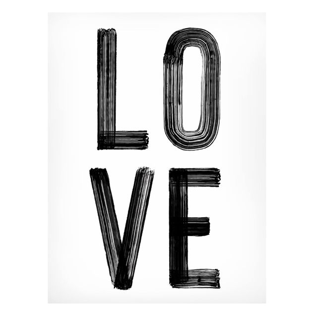 Magnettavler ordsprog Love Typography in Black