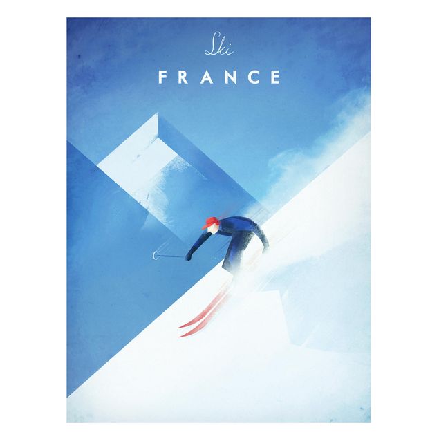 Billeder bjerge Travel Poster - Ski In France