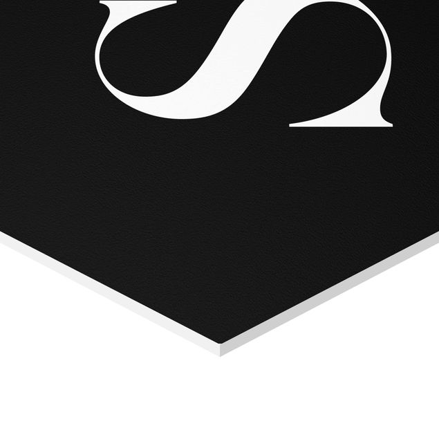 Sekskantede billeder Letter Serif Black S