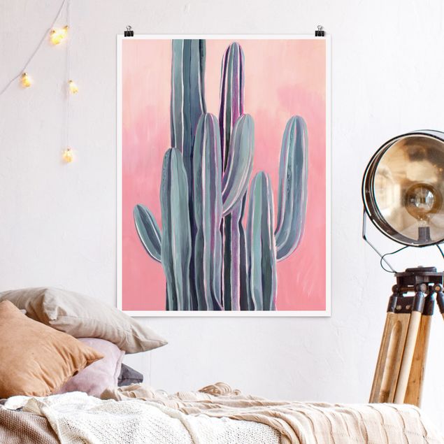 køkken dekorationer Cactus In Licht Pink II