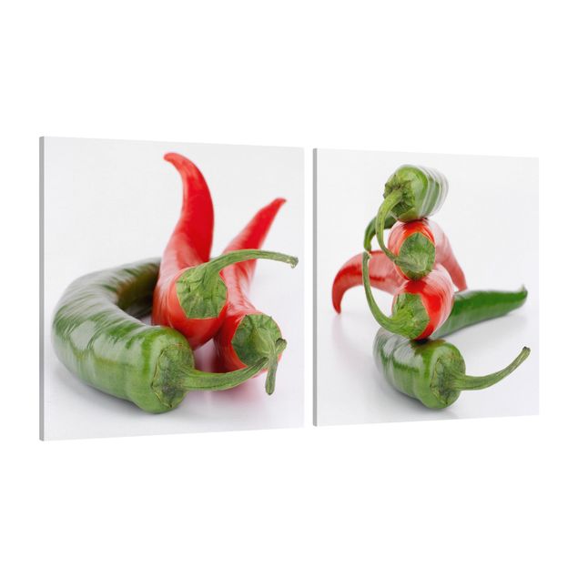 Billeder blomster Red and green peppers
