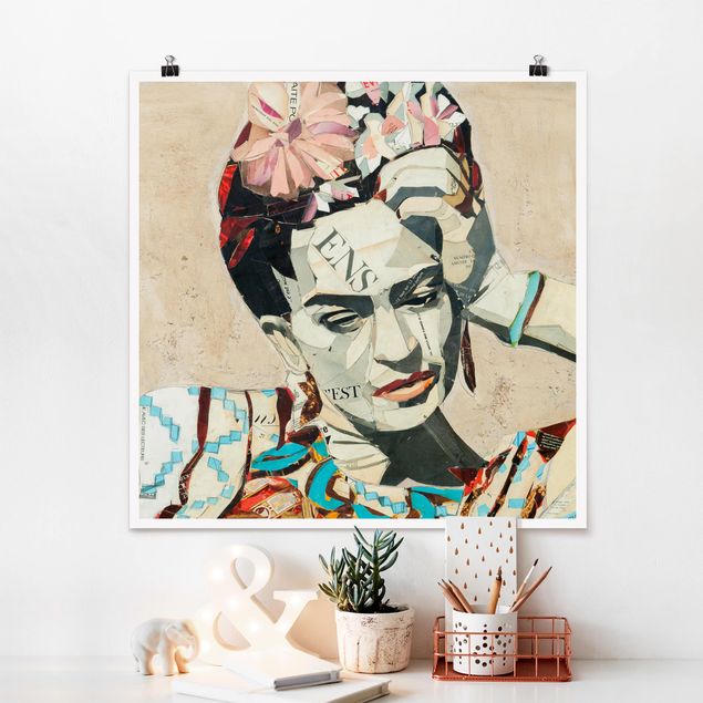 Plakater kunsttryk Frida Kahlo - Collage No.1