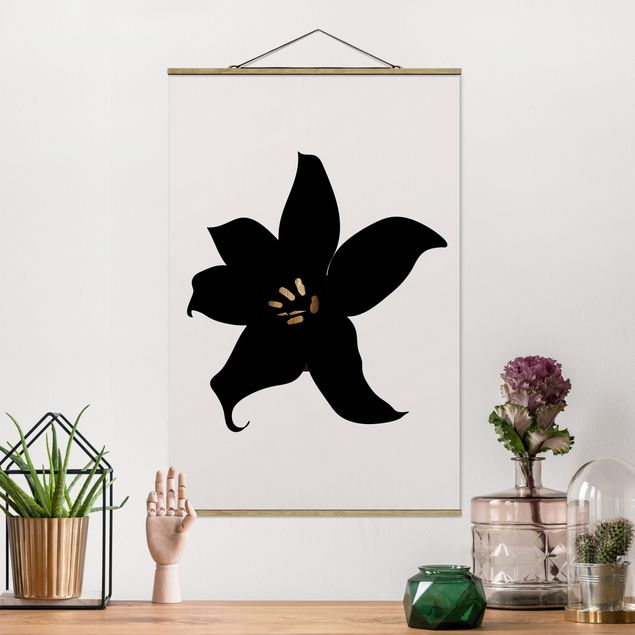 Billeder orkideer Graphical Plant World - Orchid Black And Gold