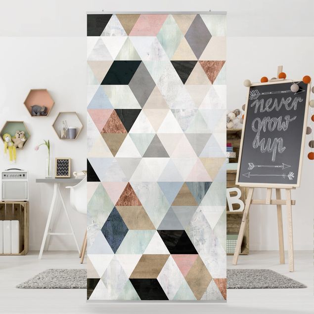 Rumdeler Watercolour Mosaic With Triangles I