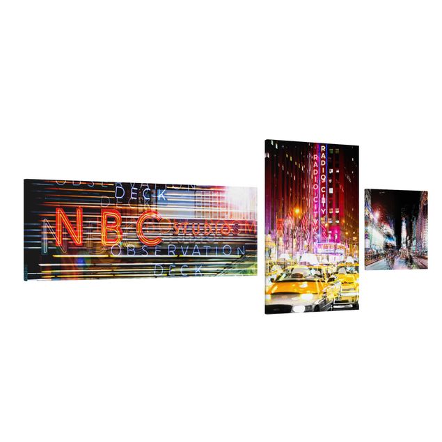 Billeder på lærred arkitektur og skyline Times Square City Lights