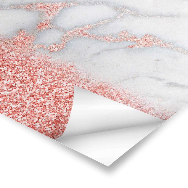 Billeder Marble Look With Pink Confetti