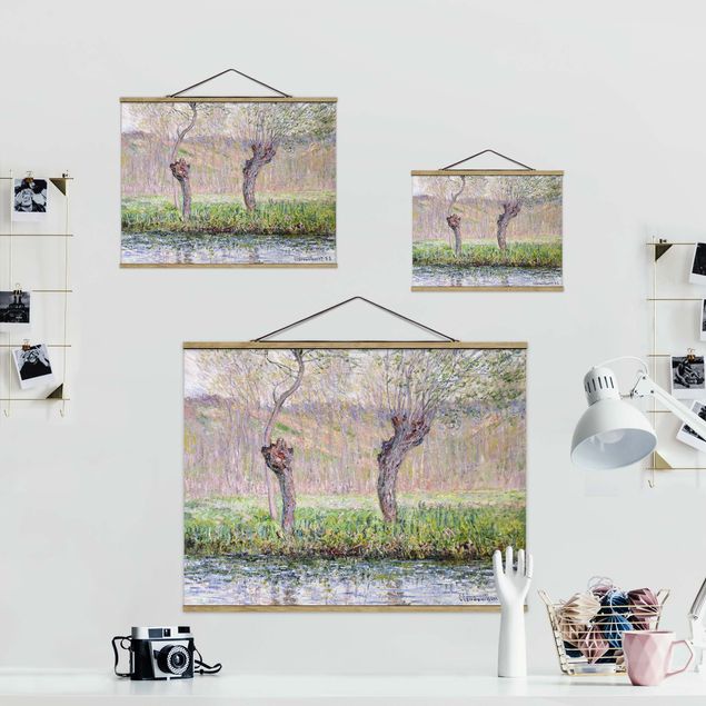 Billeder kunsttryk Claude Monet - Willow Trees Spring