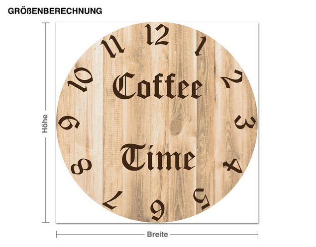 køkken dekorationer Coffee Time Clock